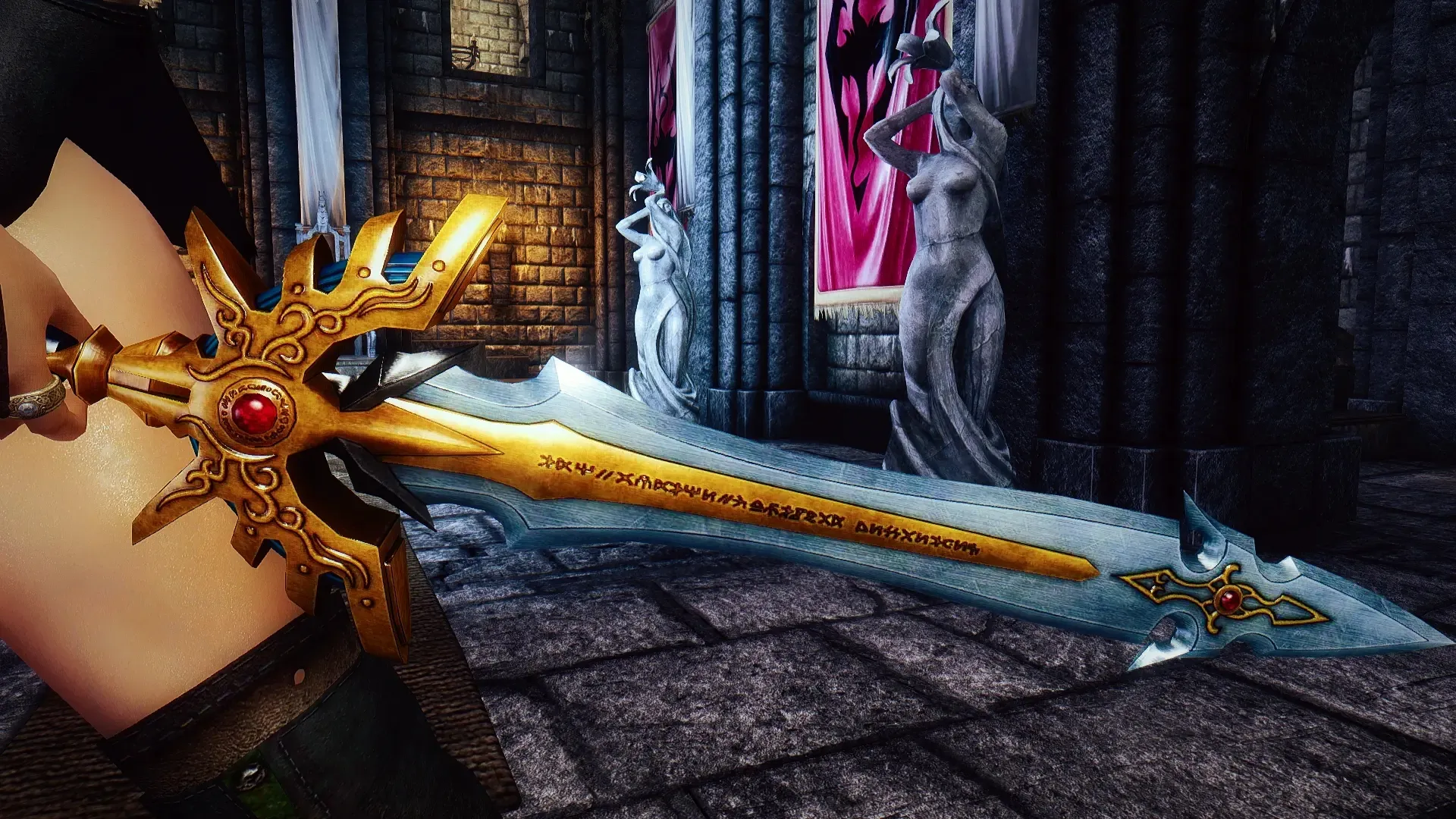 Skyrim Creations – Dragon Quest Sword Shield of Roto and Supreme Sword of  Light, image size:1920x1080