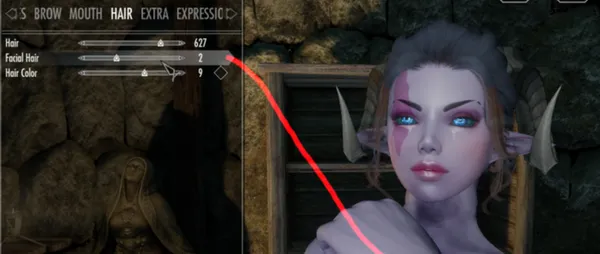 Skyrim Creations - ED Horns Added to Racemenu