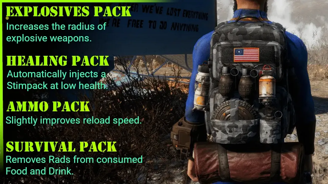 Creazioni di Fallout 4 - Creation Club - Modular Military Backpack  REVAMPED!!! [Xbox]
