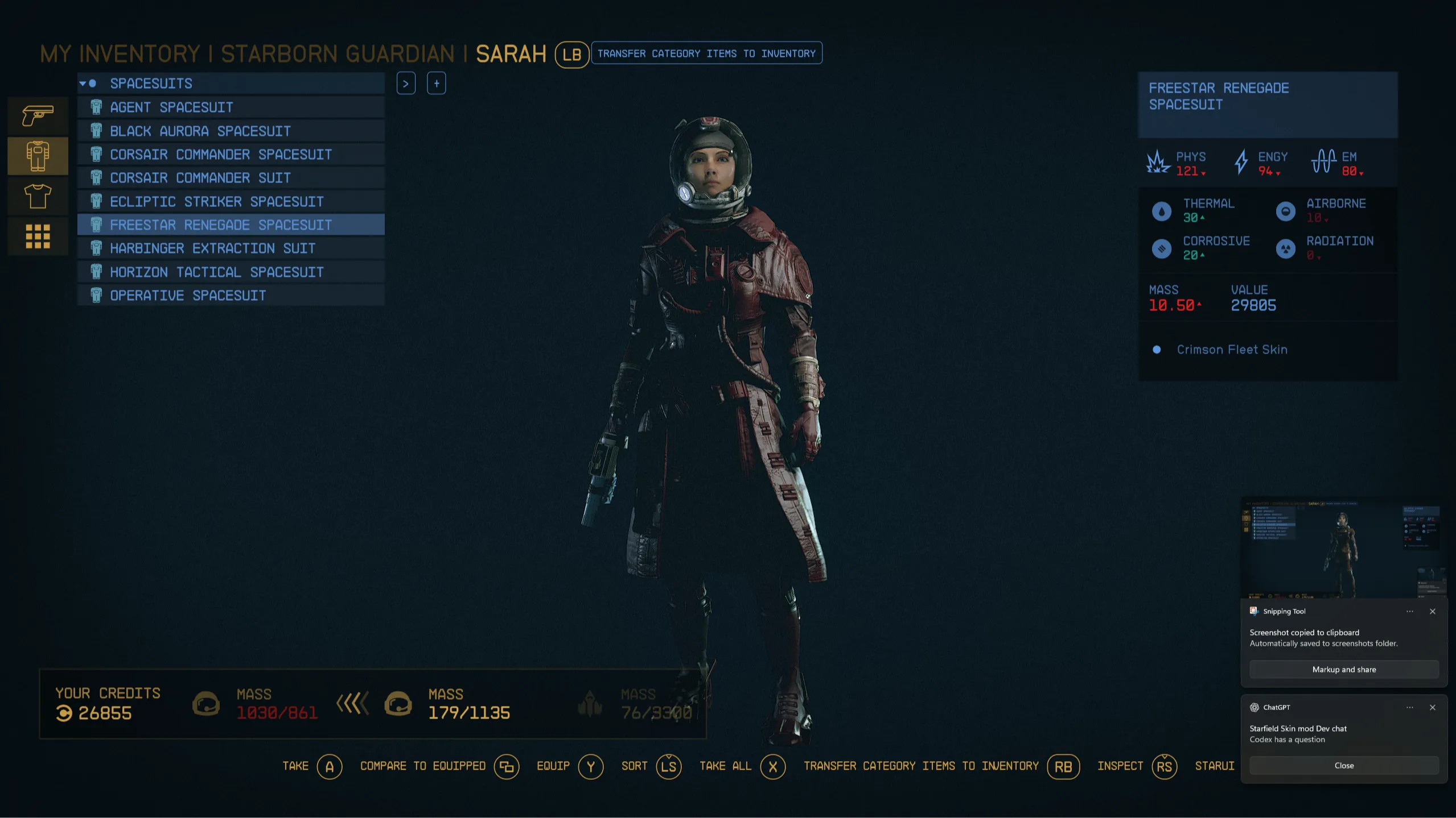 Starfield クリエーション - X2357's Prime Armor Skins: KZ