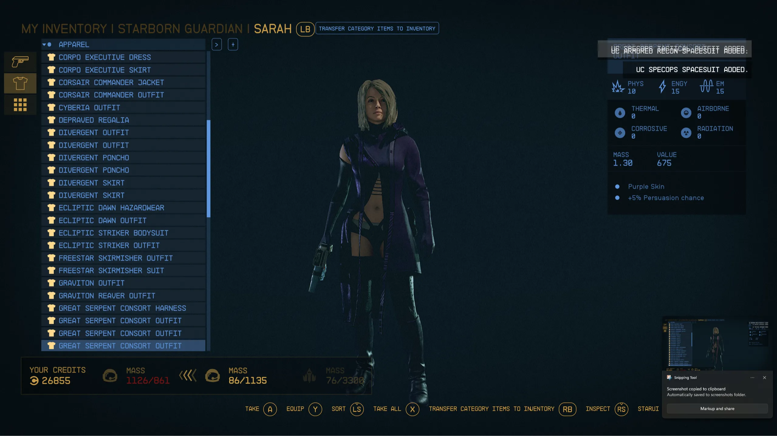 Starfield クリエーション - X2357's Prime Armor Skins: KZ