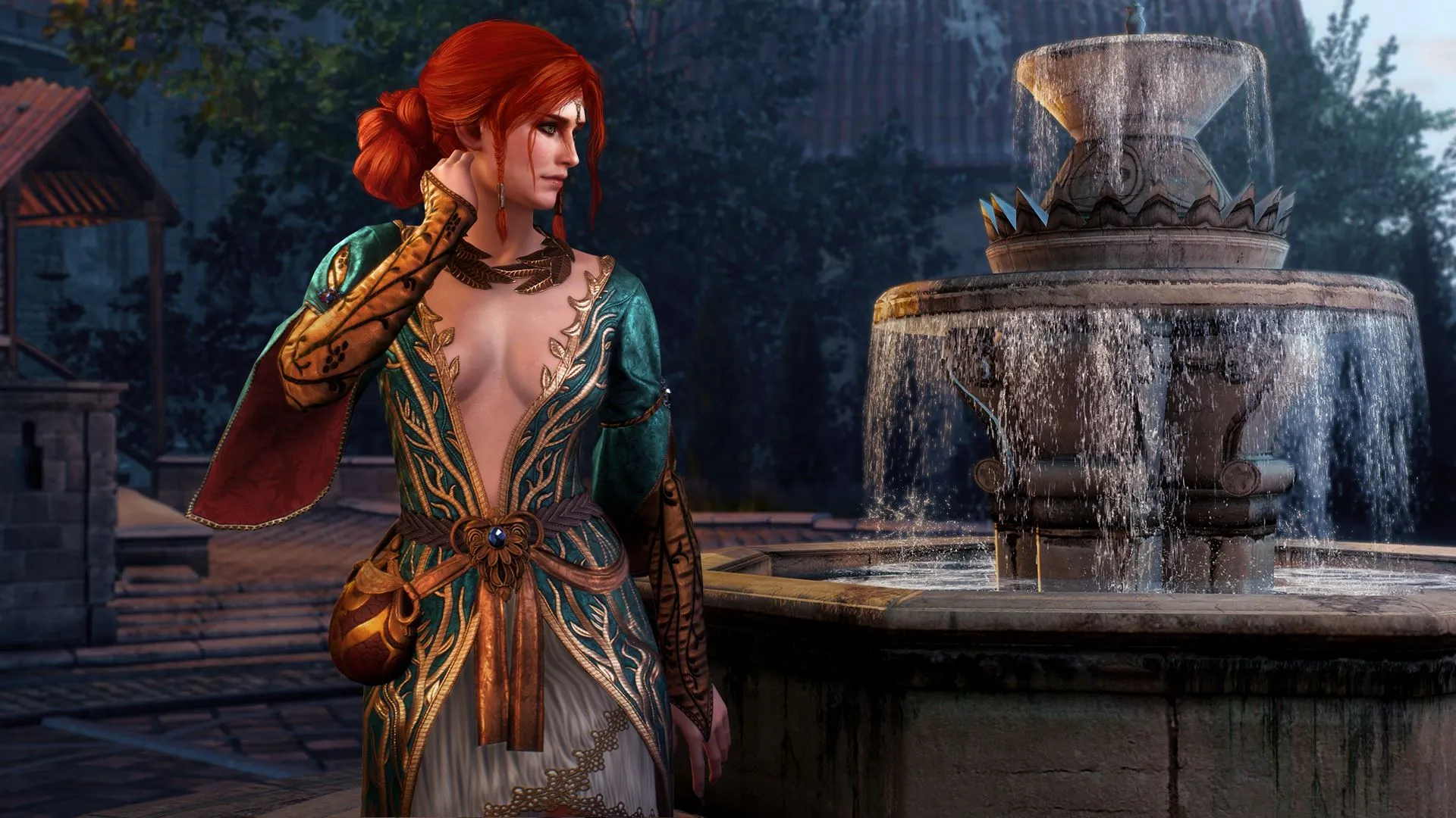 sachin and babi light blue dress Off-the-Shoulder Evening Dress | Elder Scrolls main image 0