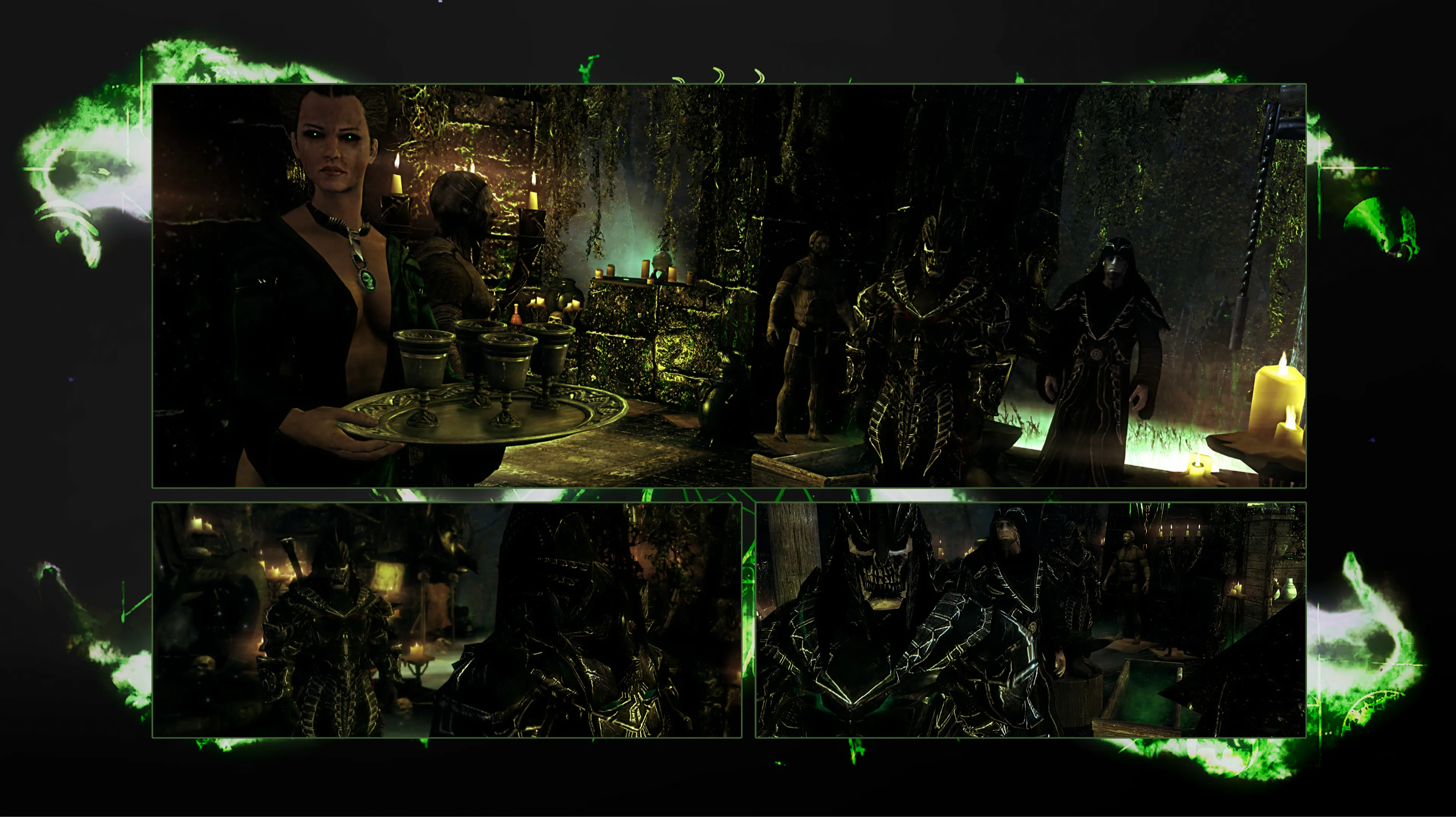 Skyrim クリエーション - DAEDRIC CONQUEROR ARMOR • WEAPON • HORSE • WAR FORGE, image size:3840x2155