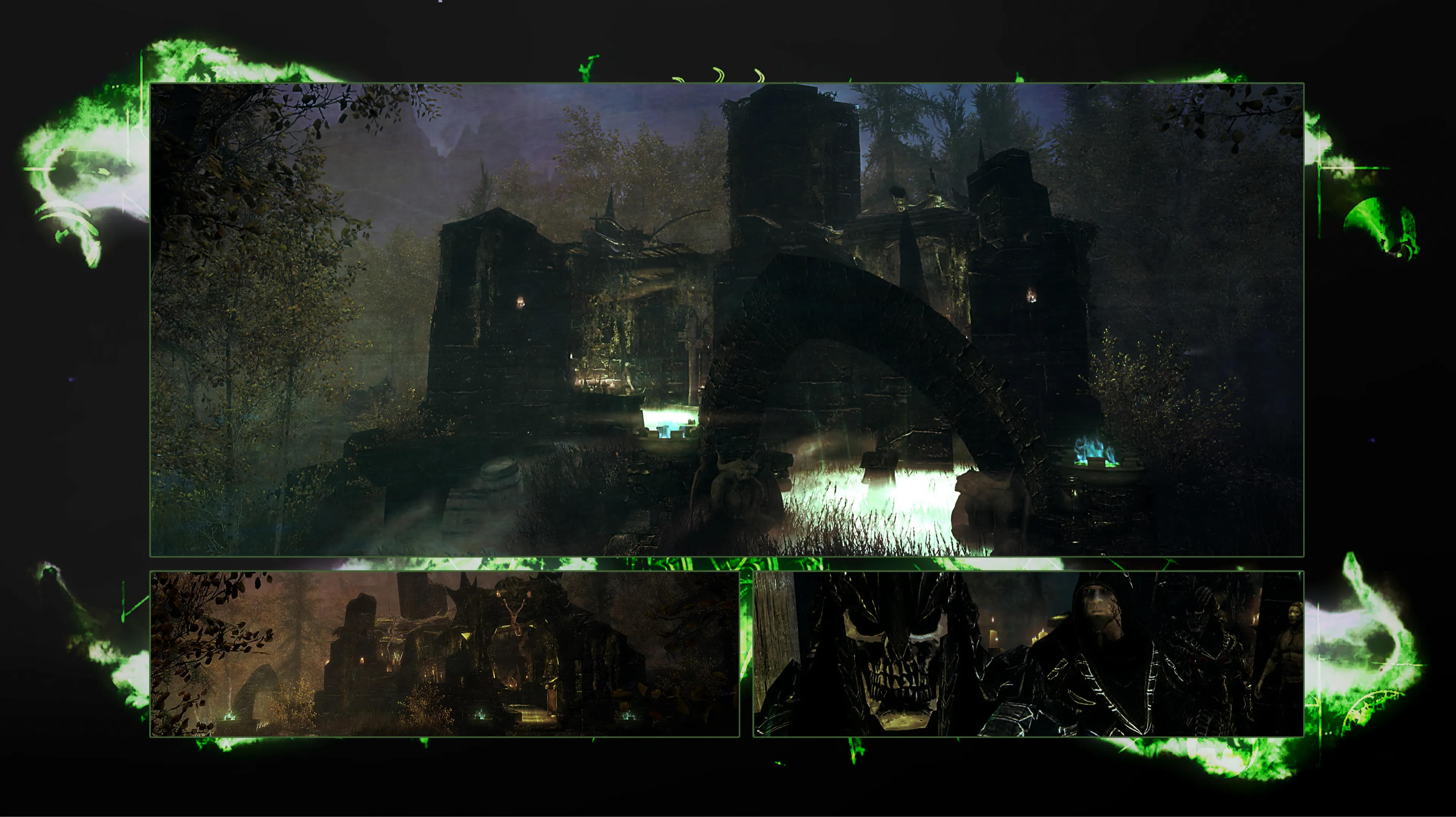 Skyrim クリエーション - DAEDRIC CONQUEROR ARMOR • WEAPON • HORSE • WAR FORGE, image size:3840x2155