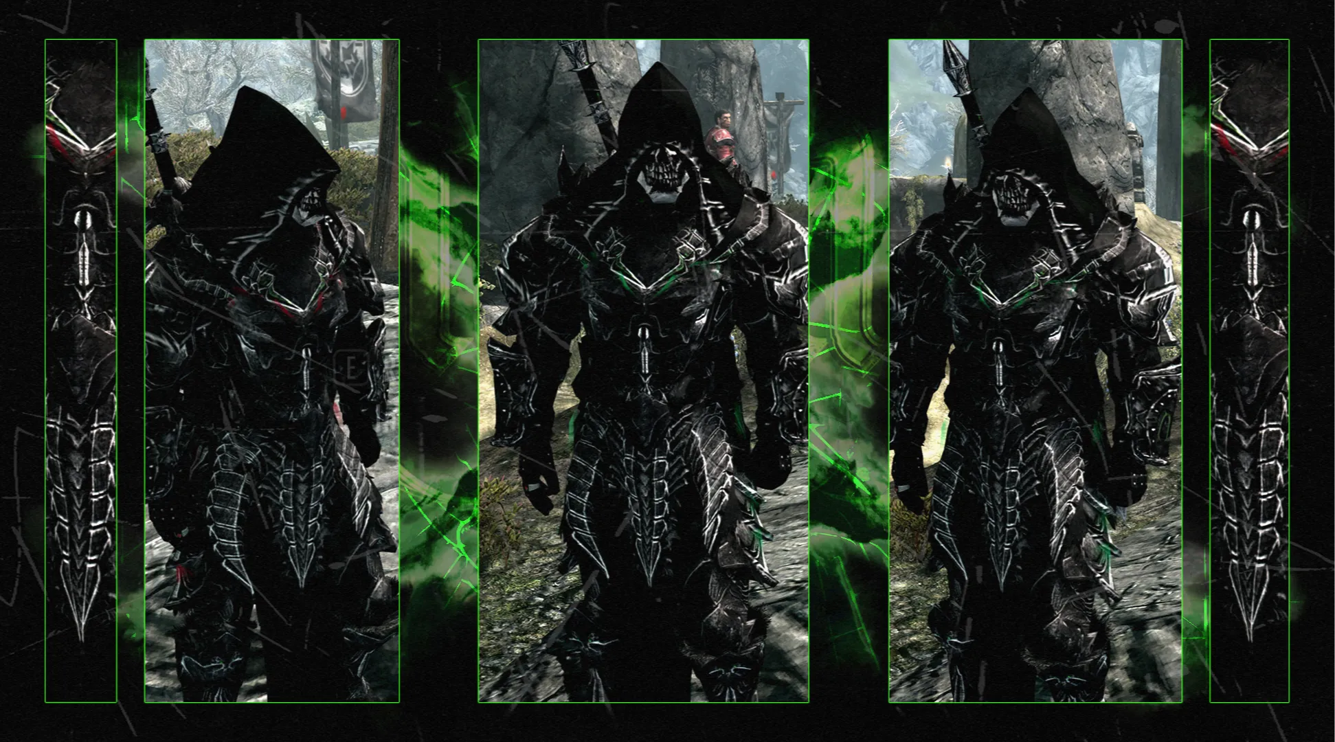 Skyrim クリエーション - DAEDRIC CONQUEROR ARMOR • WEAPON • HORSE • WAR FORGE, image size:1943x1080