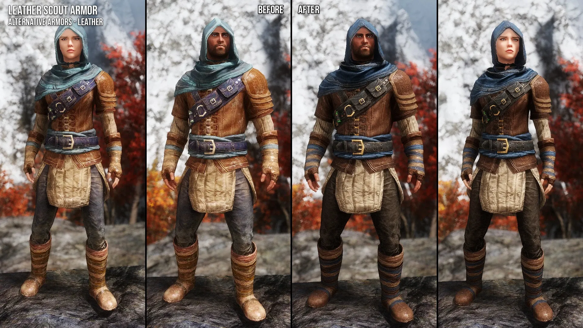 Skyrim クリエーション - Leather Armors Retexture SE PS4