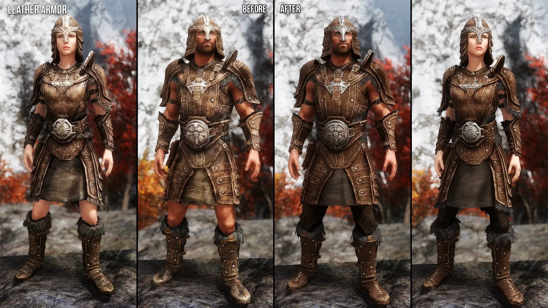 Skyrim クリエーション - Leather Armors Retexture SE PS4