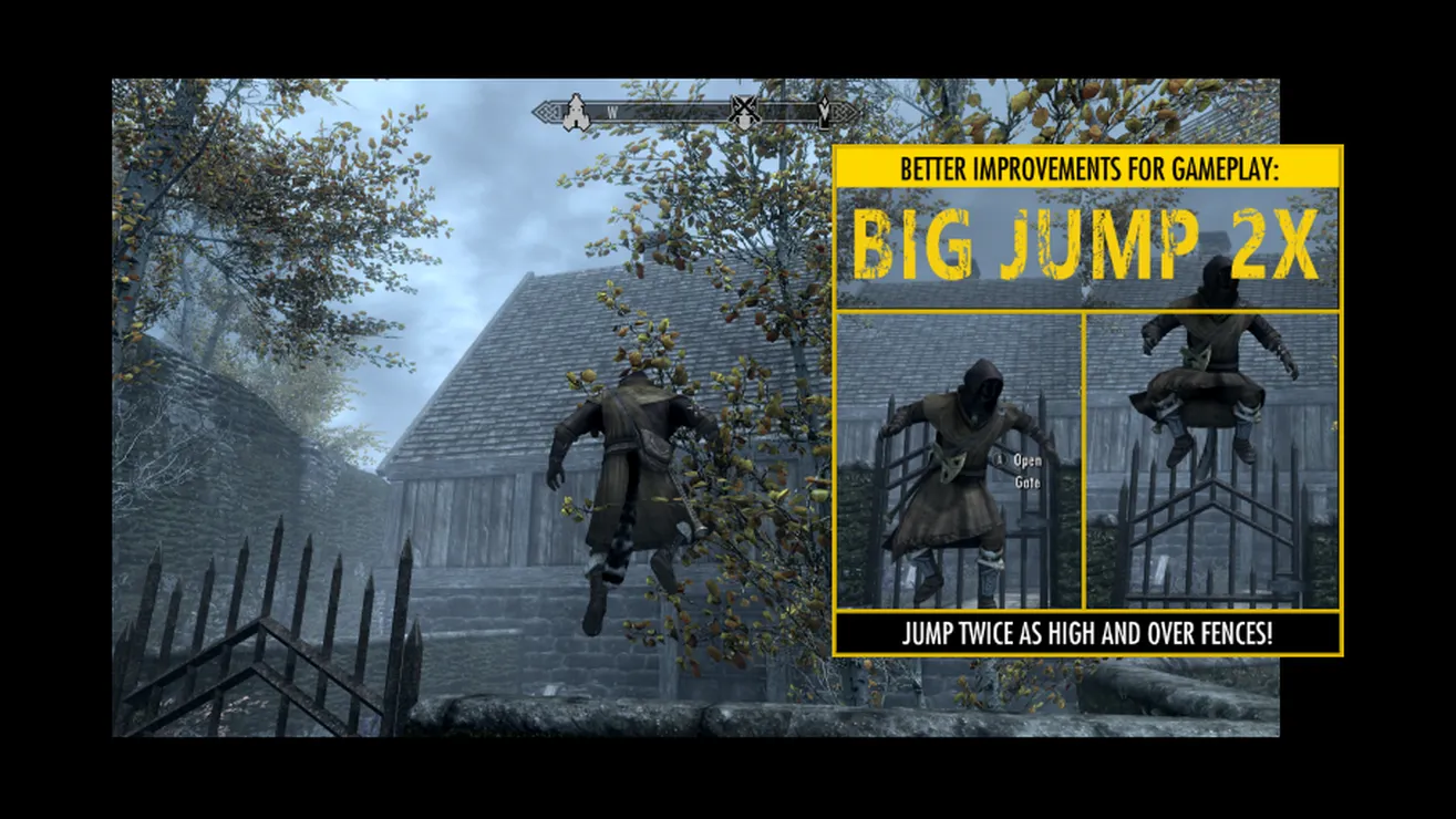 Skyrim BIG Jump 2X Jump Twice as High PS4