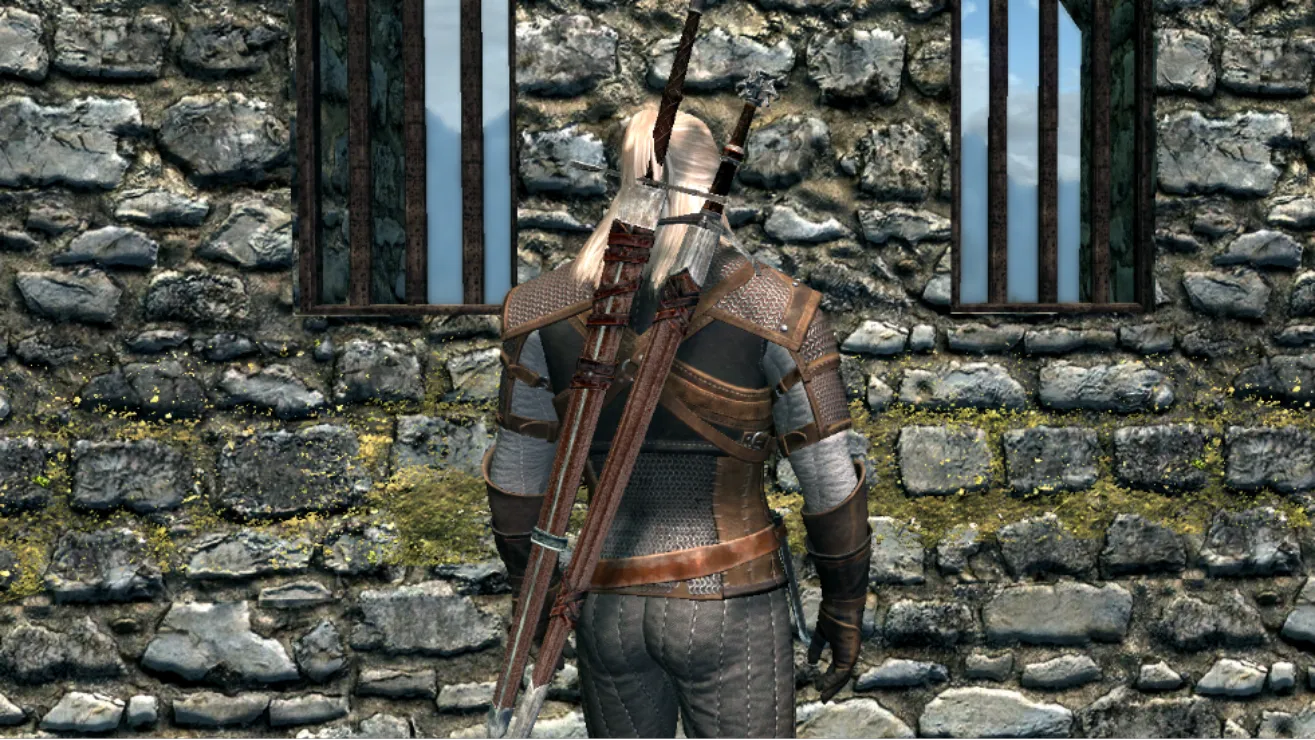 Skyrim Creations - [XB1] Witcher Dual Swords on Back Weapon Mod