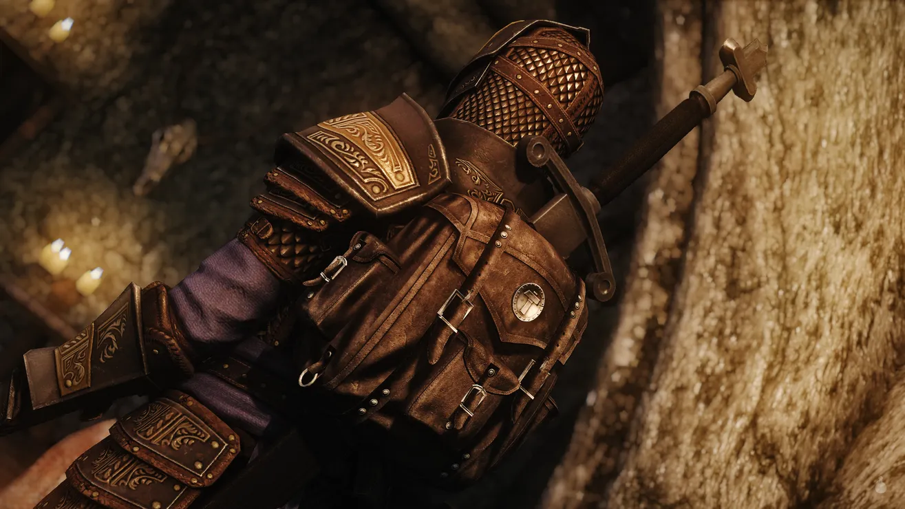 Leather 2025 backpack skyrim