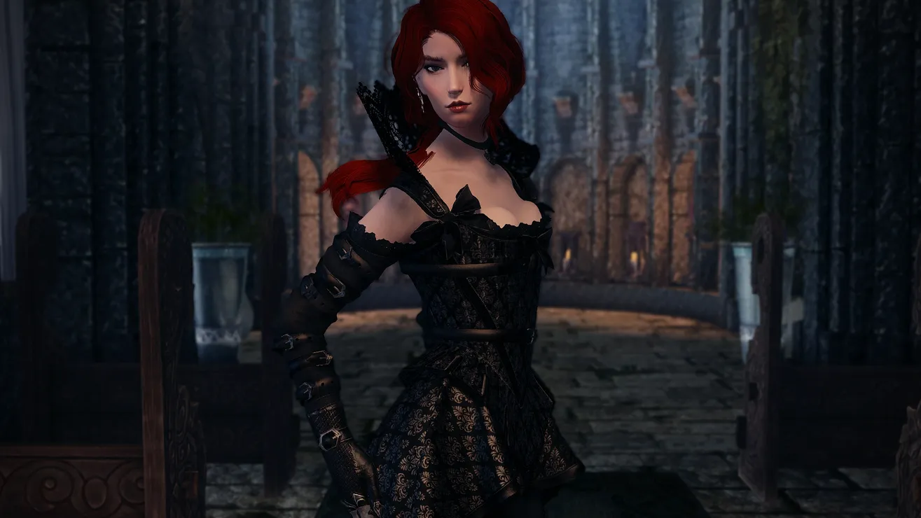 black corset dress skyrim Skyrim Creations