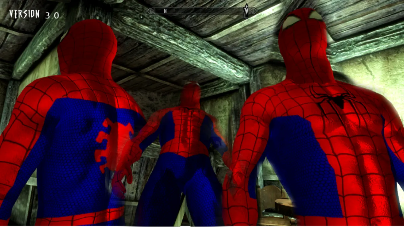 Skyrim 창작물 - Spiderman Outfit - 세부 사항, image size:1315x740