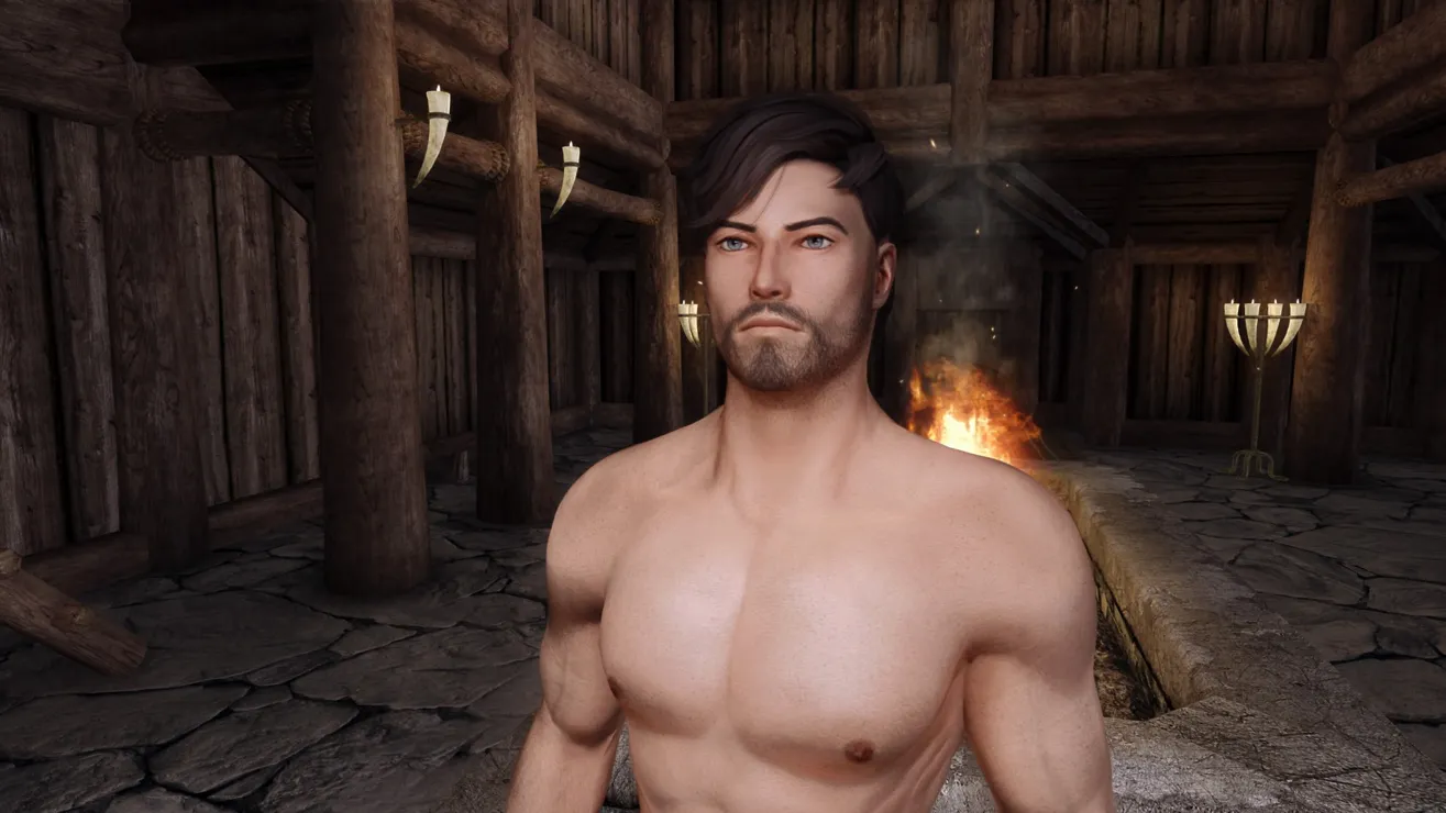 Skyrim Creations - AW Male Skin 2k - Muscular, Hairy