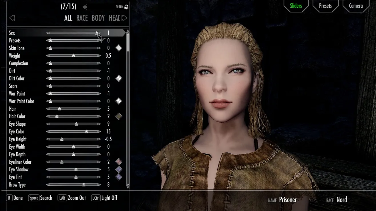 Skyrim クリエーション - Automatically Start as a Female PS4