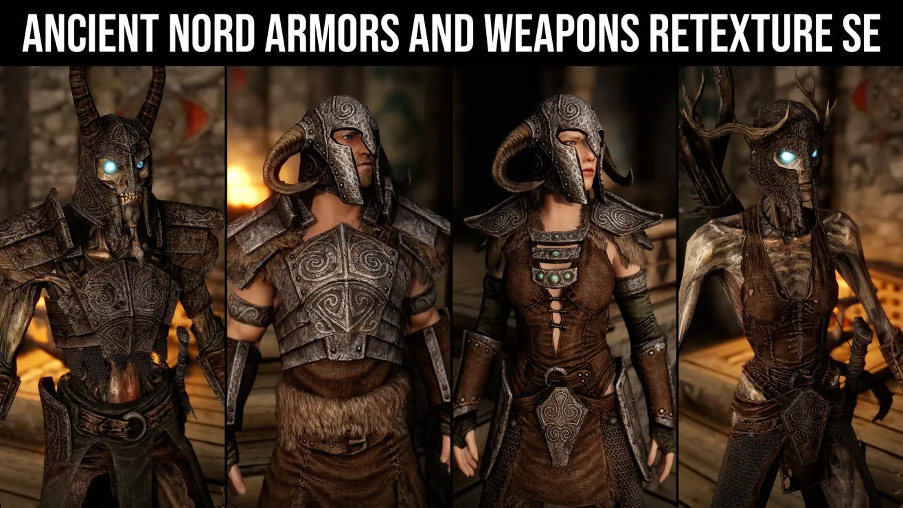 Skyrim Creations - Ancient Nord Armors and Weapons Retexture SE