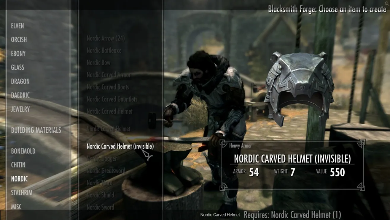 Skyrim Créations - Invisible helmets for Player - by aikwernan
