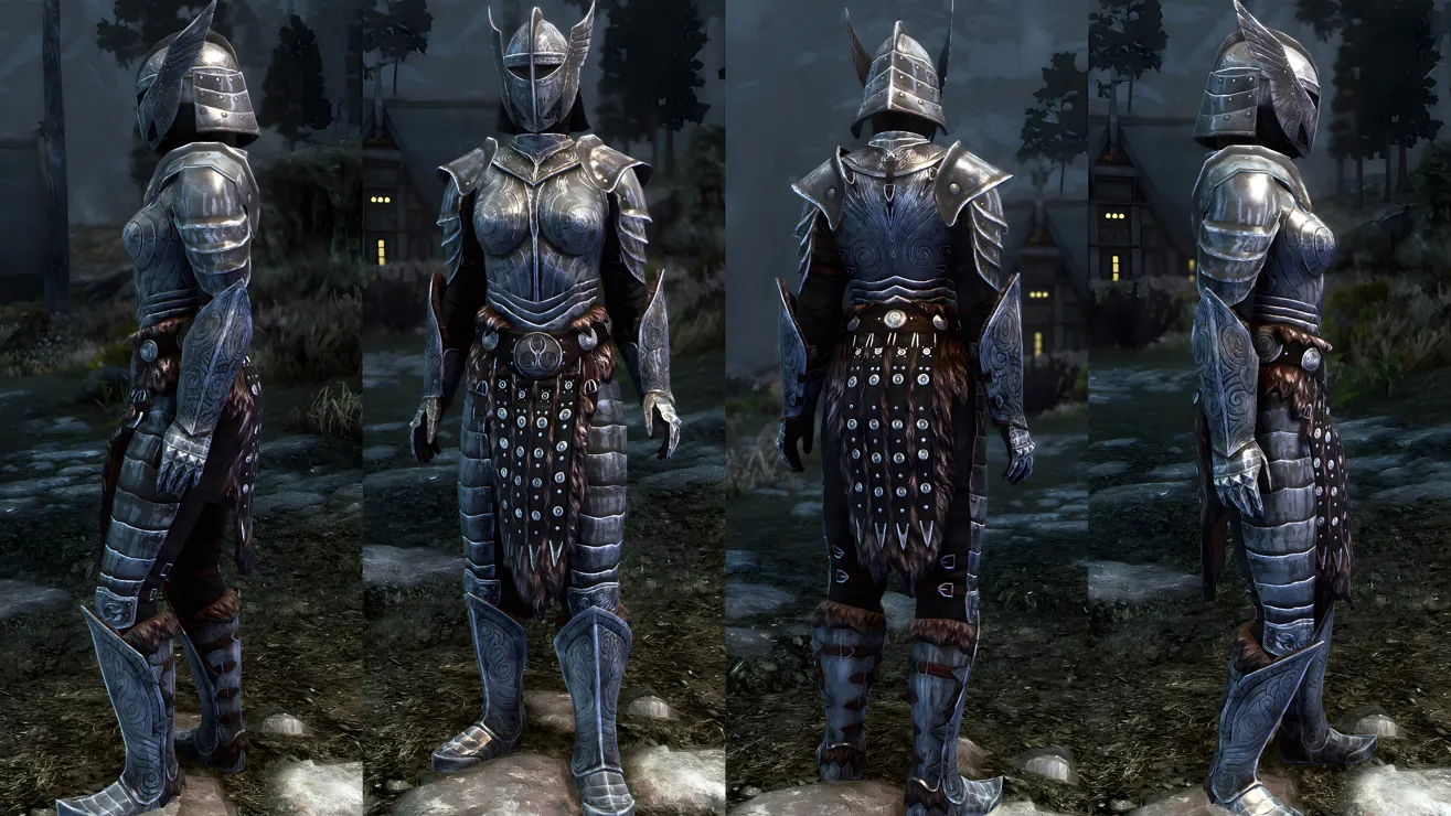 Skyrim Creations - Steel Plate Armor Retexture - True Steel Series - 2K