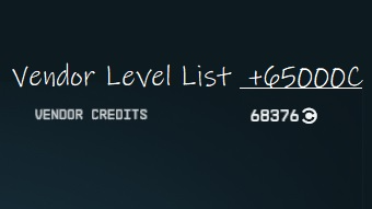 65000 Vendor Credits