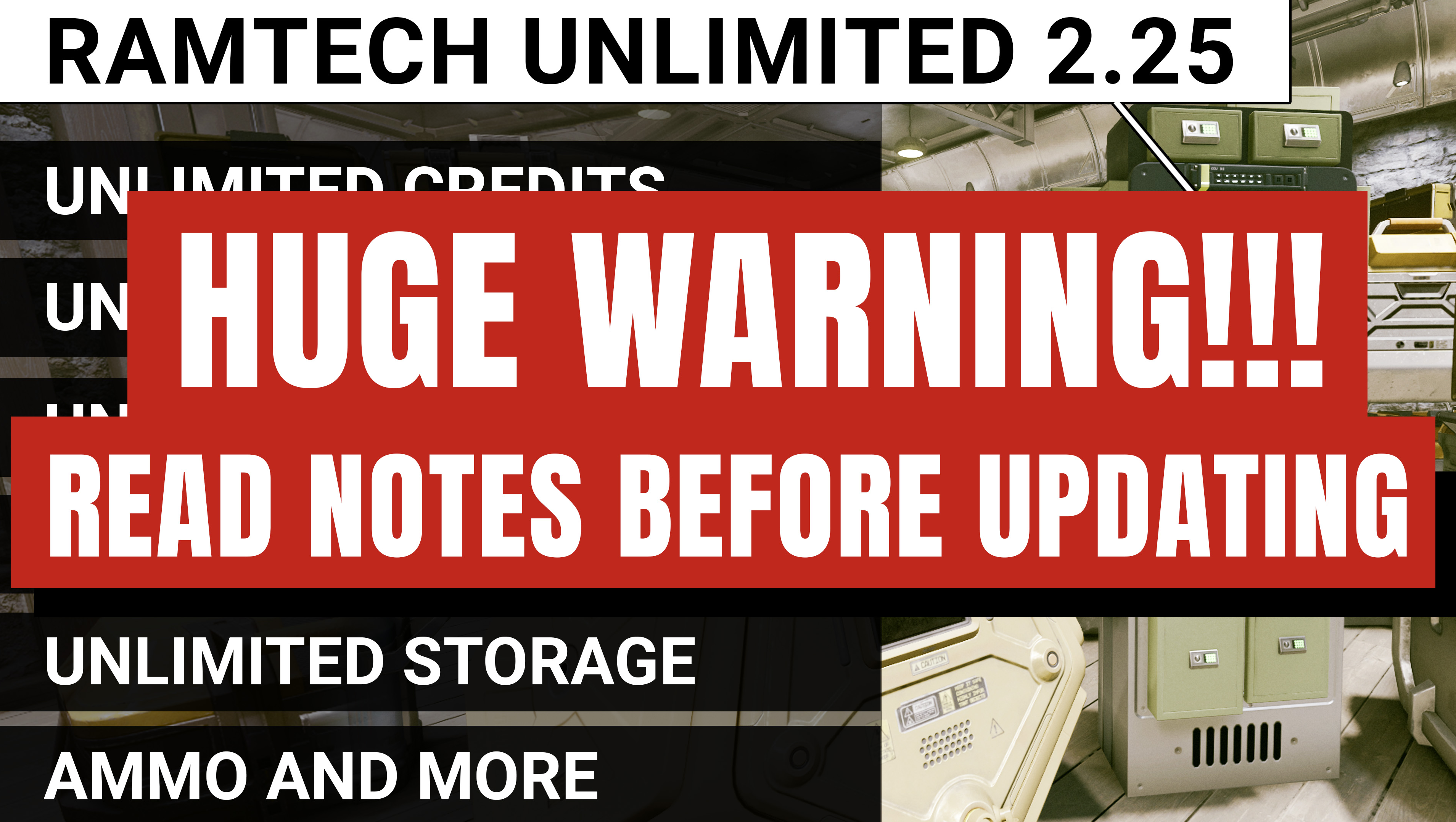 RamTech Unlimited 2.59: Unlimited Legendaries, X-Tech, Ships, and More.